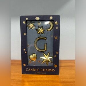 ANTHROPOLOGIE NIB Monogram Candle Charms Pins Decor Letter G in Gift Box NEW